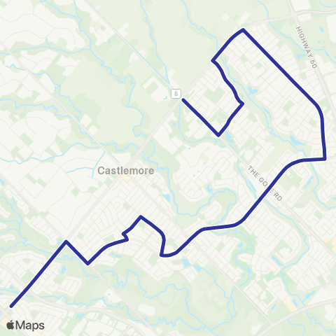 Brampton Transit Cardinal Ambrozic map