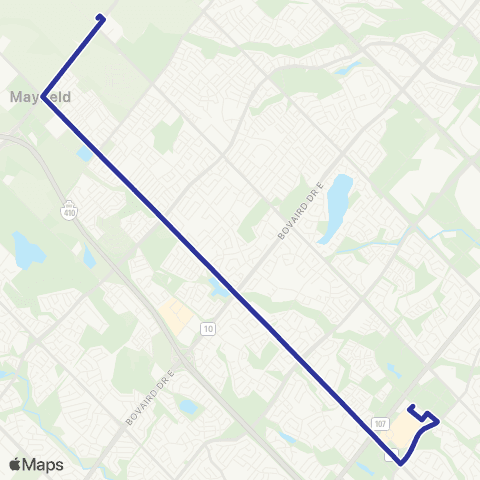 Brampton Transit Mayfield map