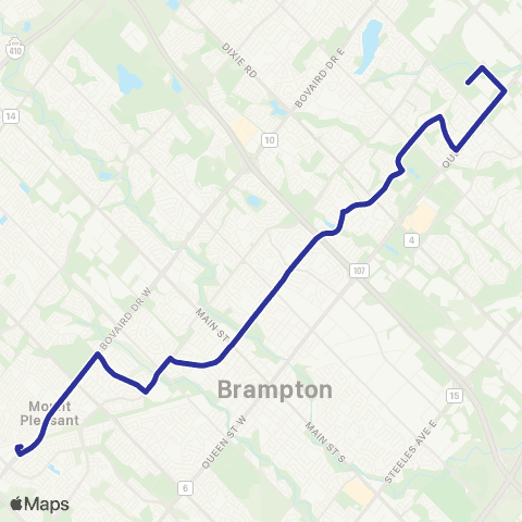 Brampton Transit St. Thomas Aquinas map
