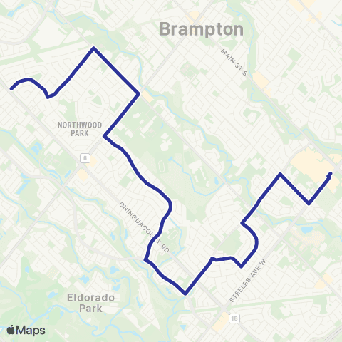 Brampton Transit Charolais map