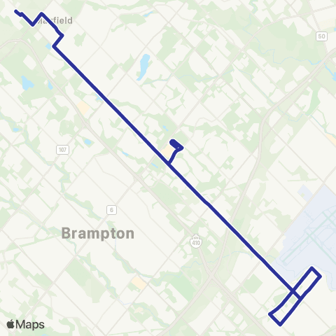 Brampton Transit Dixie map