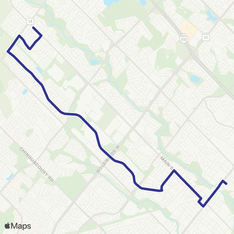 Brampton Transit Van Kirk map