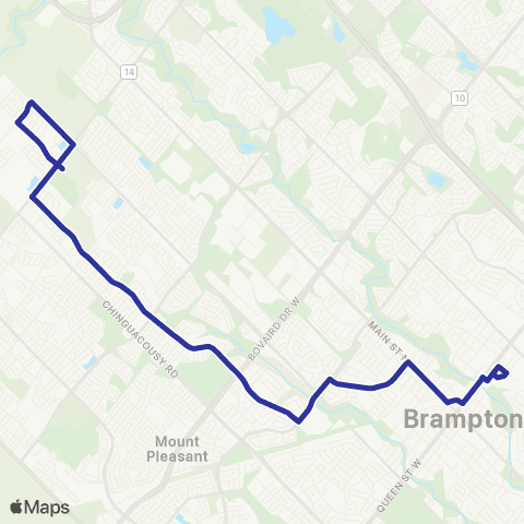 Brampton Transit Edenbrook map