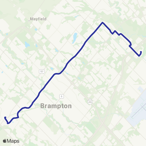 Brampton Transit Williams map