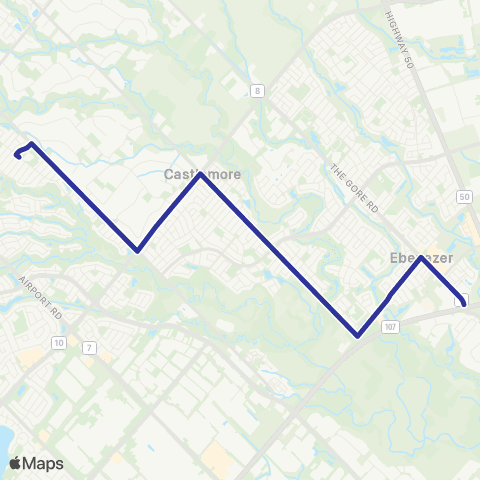 Brampton Transit McVean map
