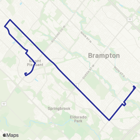 Brampton Transit Chinguacousy map