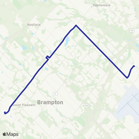 Brampton Transit Bovaird map