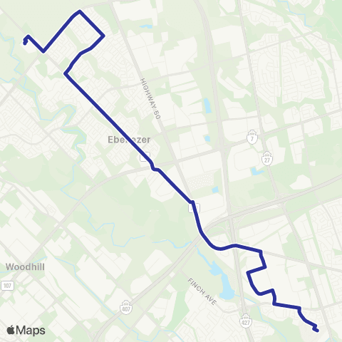 Brampton Transit Gore Road map