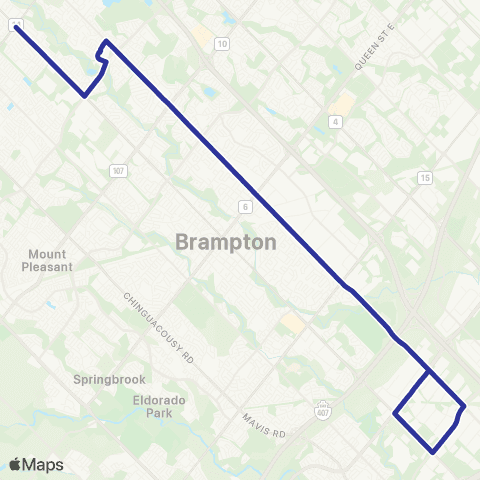 Brampton Transit Kennedy map