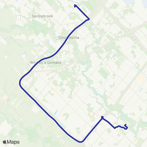 Brampton Transit Utm Express map