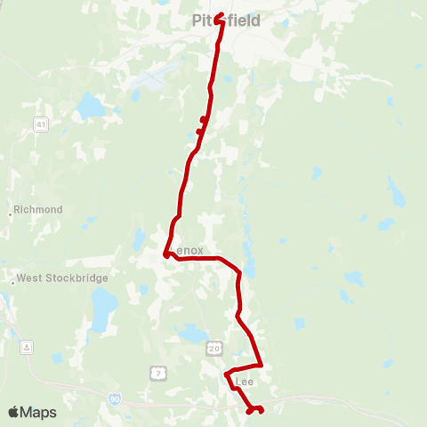 BRTA Pittsfield, Lee map