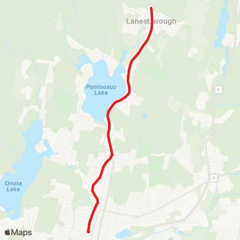 BRTA Pittsfield, Lanesborough map