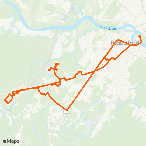 BSOOB Transit Orange / Biddeford Crossing map