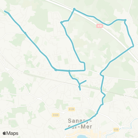Navettes de Bandol / Sanary-sur-Mer Sanary - Colombus 1 map