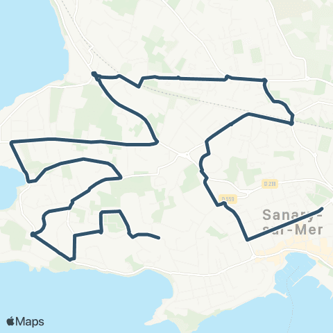 Navettes de Bandol / Sanary-sur-Mer Sanary - Colombus 2 map
