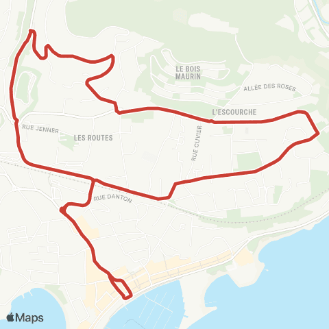 Navettes de Bandol / Sanary-sur-Mer Bandol - Ligne 2 map