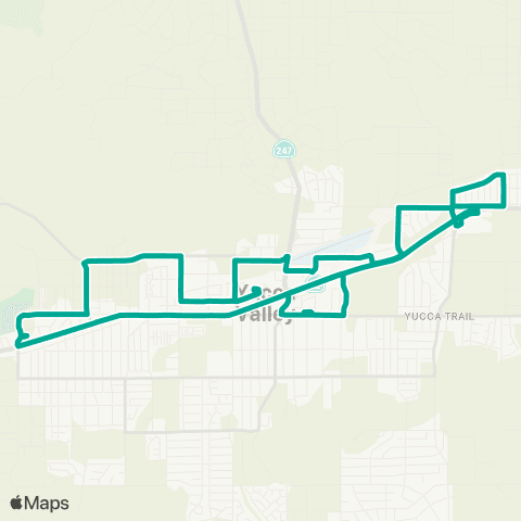 Basin Transit 7a Yucca Valley North map
