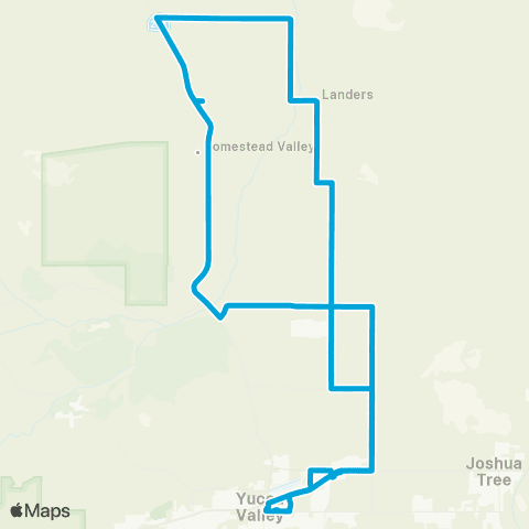Basin Transit 21 Landers Loop map