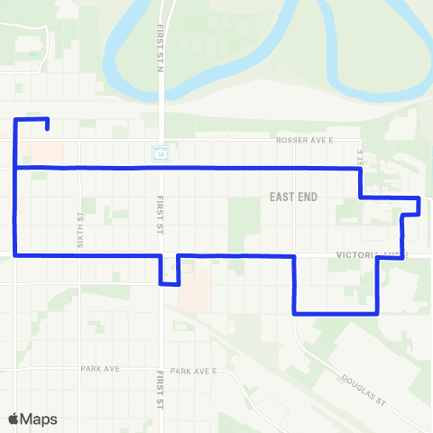 Brandon Transit East Hospital-ACC map
