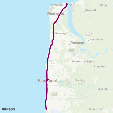 Blackpool Transport Blackpool Tram map