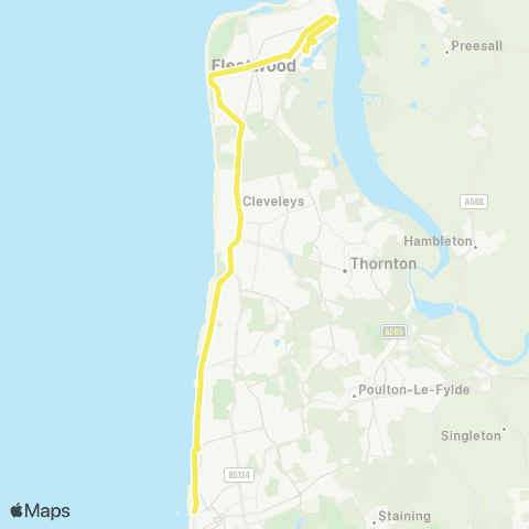 Blackpool Transport Affinity Outlet - Promenade map