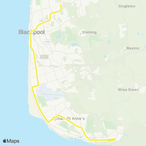 Blackpool Transport Market Street - Square map