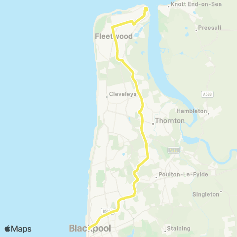 Blackpool Transport Market Street - Bold Street map