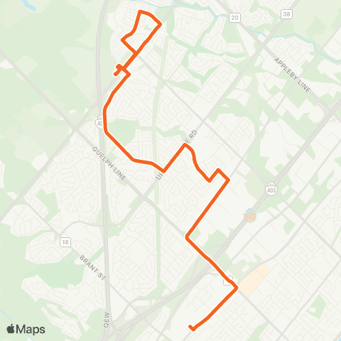 Burlington Transit Headon map