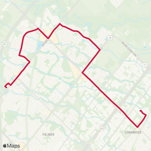 Burlington Transit Sutton-Alton map