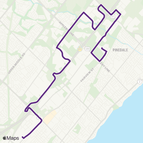 Burlington Transit North Service map