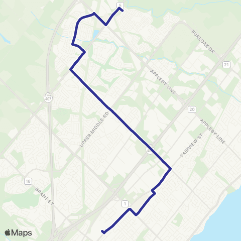 Burlington Transit Burlington Northeast map