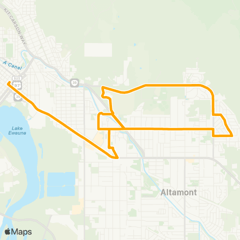 Basin Transit Service Moyina Heights map