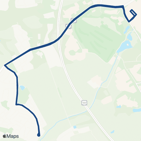 Blacksburg Transit Hethwood A map