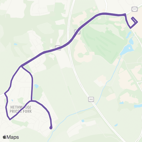 Blacksburg Transit Hethwood Combined map