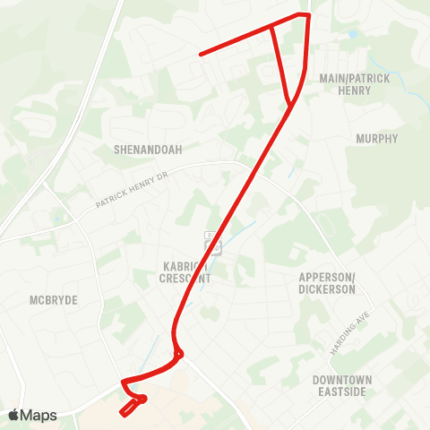 Blacksburg Transit North Main Givens map