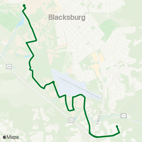 Blacksburg Transit Corporate Research Center map