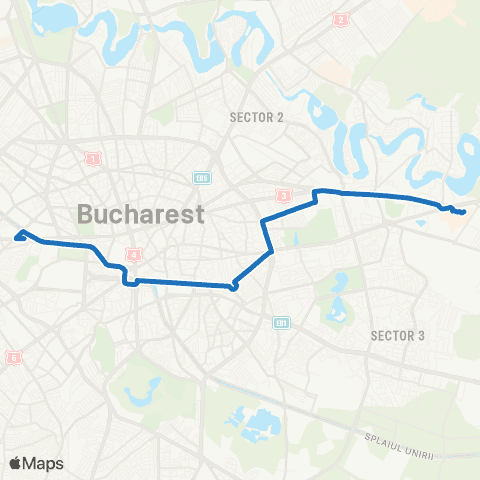 STB - Societatea de Transport București Complex Pantelimon - Piata Operei map