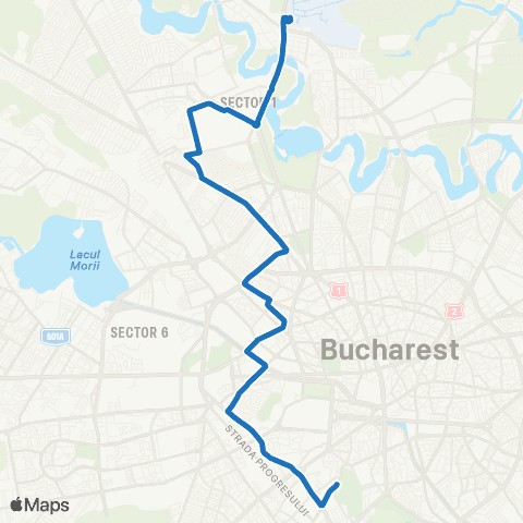 STB - Societatea de Transport București Aeroport Baneasa - Autogara Filaret map