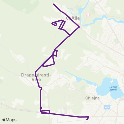 STCM Ecotrans Valea Cascadelor–Pasaj Cfr Chitila map