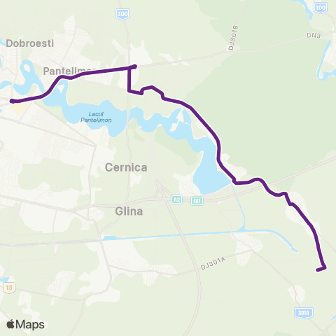 STV Tanganu–Pantelimon map