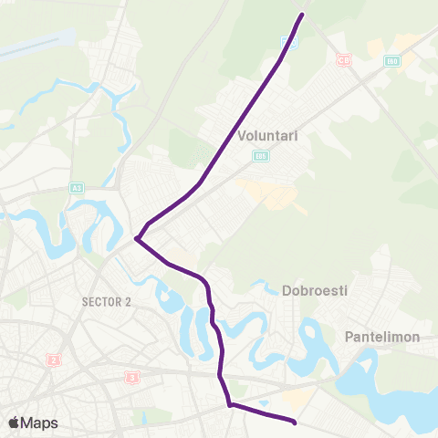 STV Pod Cfr Stefanesti–M Republica map