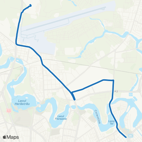 STB - Societatea de Transport București Complex Baneasa - Soseaua Colentina map