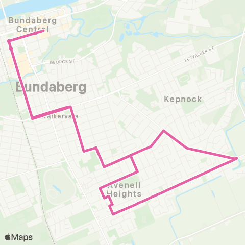 Translink Bundaberg City - Avenell Heights map