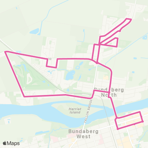 Translink Bundaberg City - North Bundaberg map