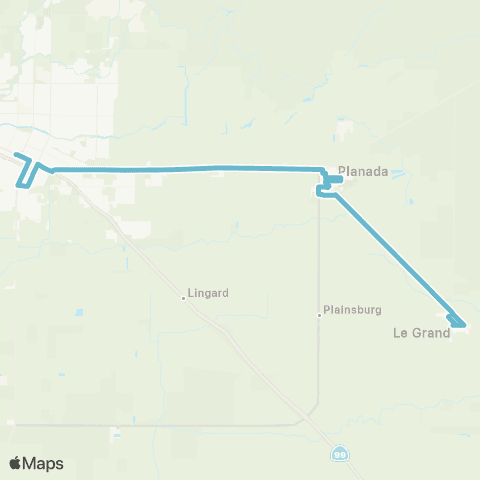 The Bus Planada Commuter map