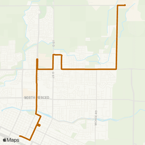 The Bus UC-UC Merced map