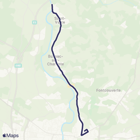 BUSS St.Vaize, Bussac S / Charente, Fontcouverte, Saintes >< Agrippa d'Aubigné map