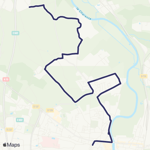 BUSS Saintes Quartiers Nord >< Gare routière map