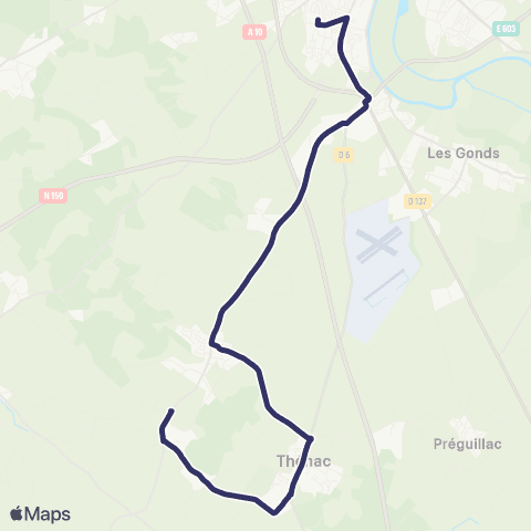 BUSS Chermignac, Thenac, Saintes >< Collège Quinet map
