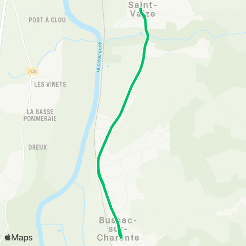 BUSS Bussac S / Charente >< St Vaize map